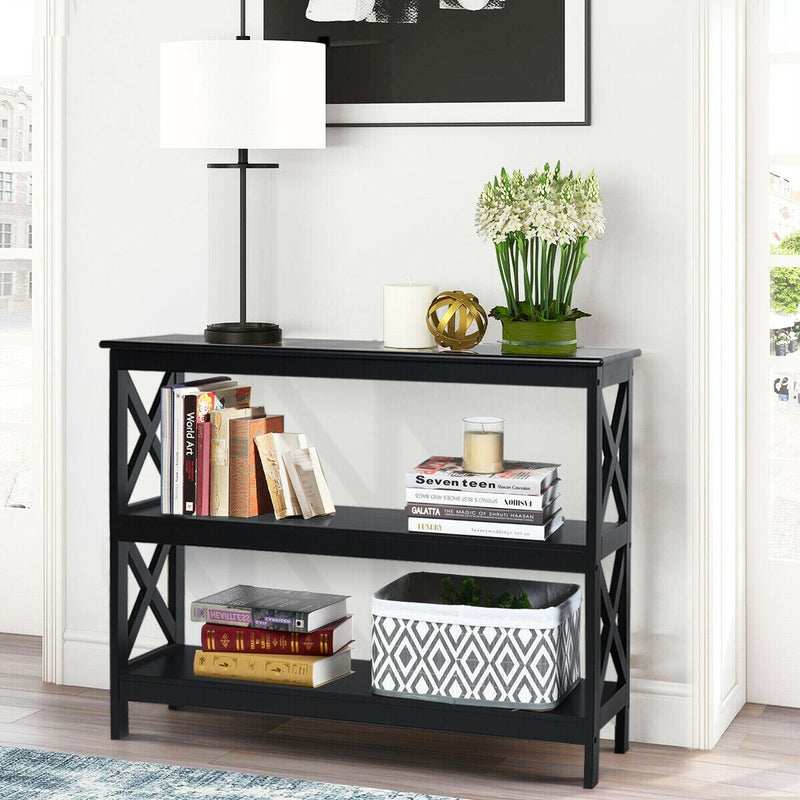 3-Tier Console X-Design Sofa Side Accent Table