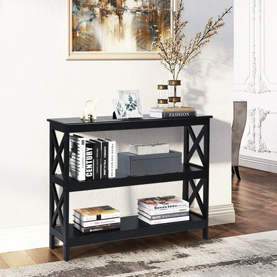 3-Tier Console X-Design Sofa Side Accent Table