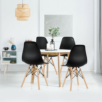 Set of 4 Modern DSW Dining Side Chair Wood Legs