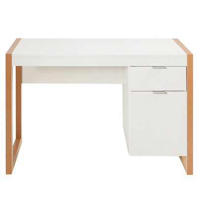 Computer Desk Writing Workstation with Cabinet and Drawer