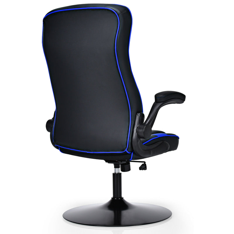 Height-adjustable Swivel Leather Gaming Chair