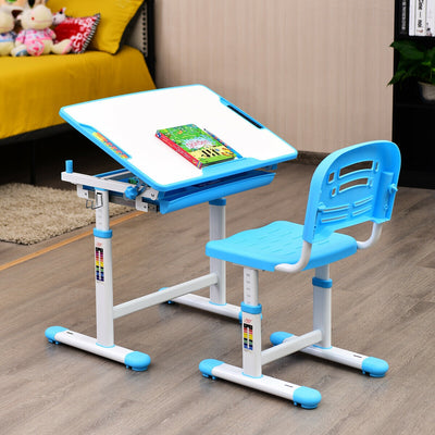 Height Adjustable Children' s Desk Chair Set