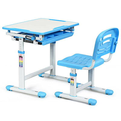 Height Adjustable Children' s Desk Chair Set