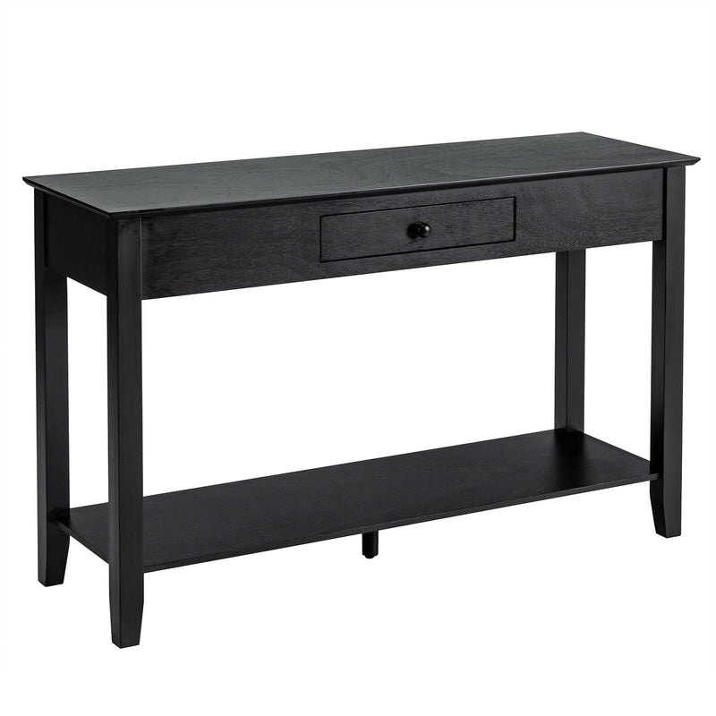 Console Sofa Side Accent Table with Drawer Shelf