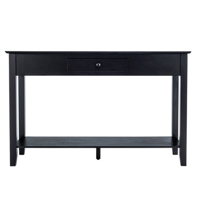 Console Sofa Side Accent Table with Drawer Shelf