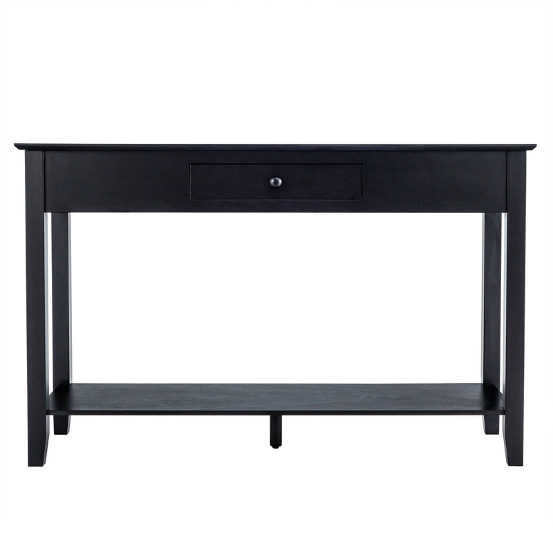 Console Sofa Side Accent Table with Drawer Shelf