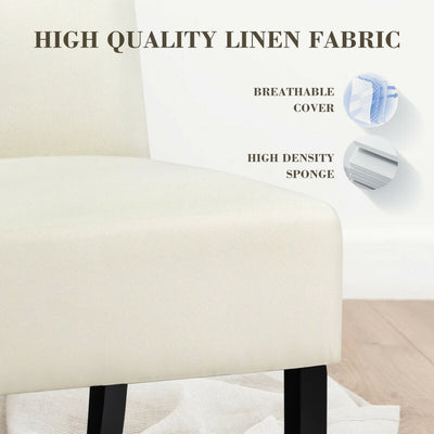 Fabric Upholstered Leisure Chair with Wooden Legs