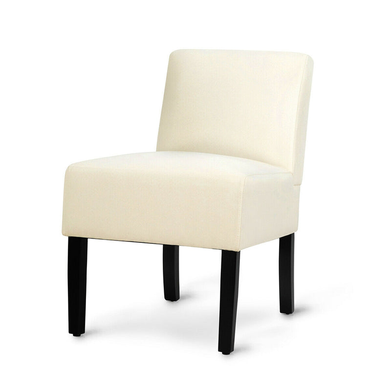 Fabric Upholstered Leisure Chair with Wooden Legs