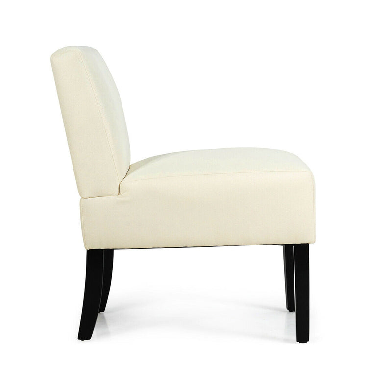 Fabric Upholstered Leisure Chair with Wooden Legs