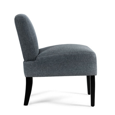 Fabric Upholstered Leisure Chair with Wooden Legs