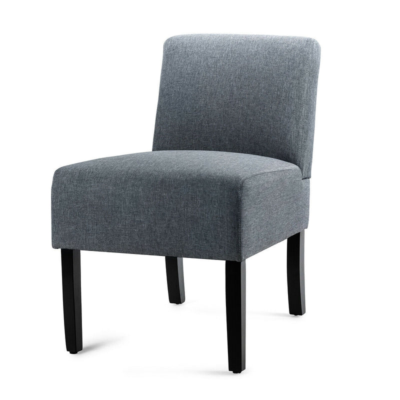 Fabric Upholstered Leisure Chair with Wooden Legs