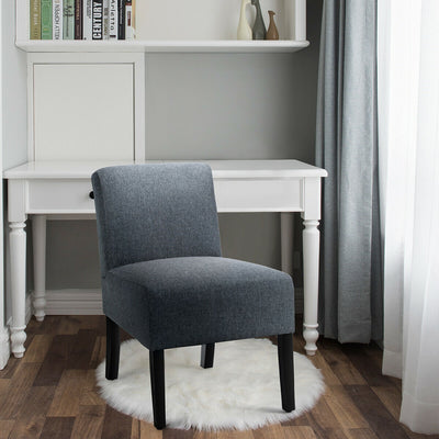 Fabric Upholstered Leisure Chair with Wooden Legs