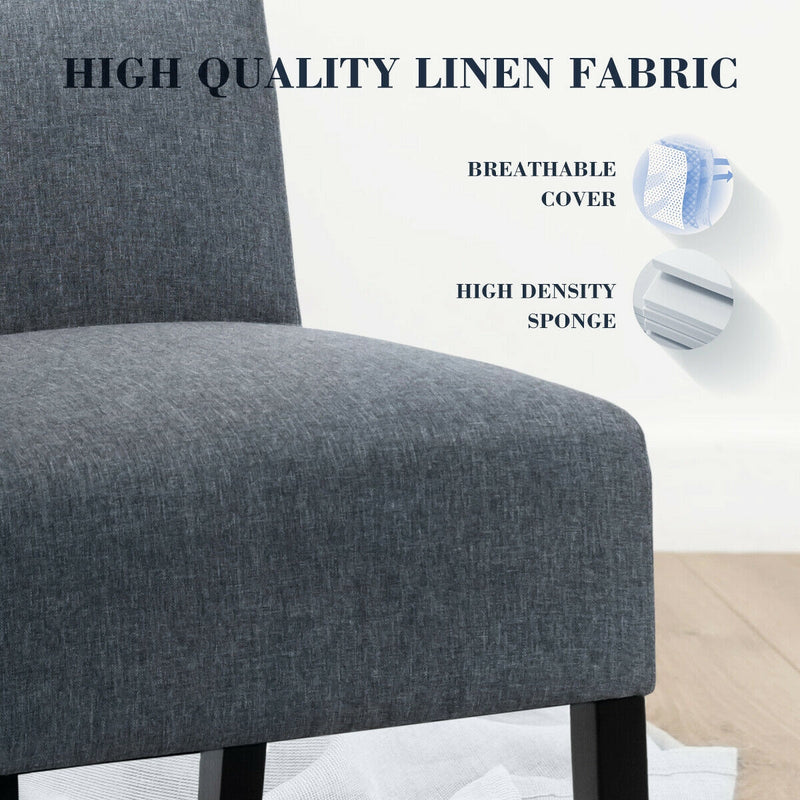 Fabric Upholstered Leisure Chair with Wooden Legs