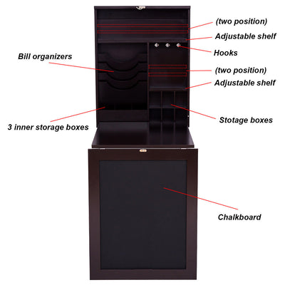 Space Saver Convertible Wall Mounted Desk