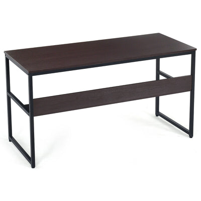 55" Computer Desk Writing Table Workstation with Bookshelf