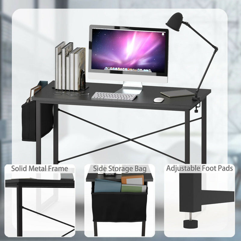 Modern Computer Desk Study Writing Table with Storage Bag