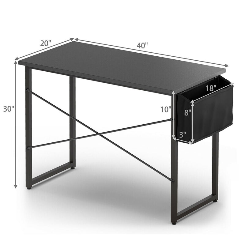 Modern Computer Desk Study Writing Table with Storage Bag