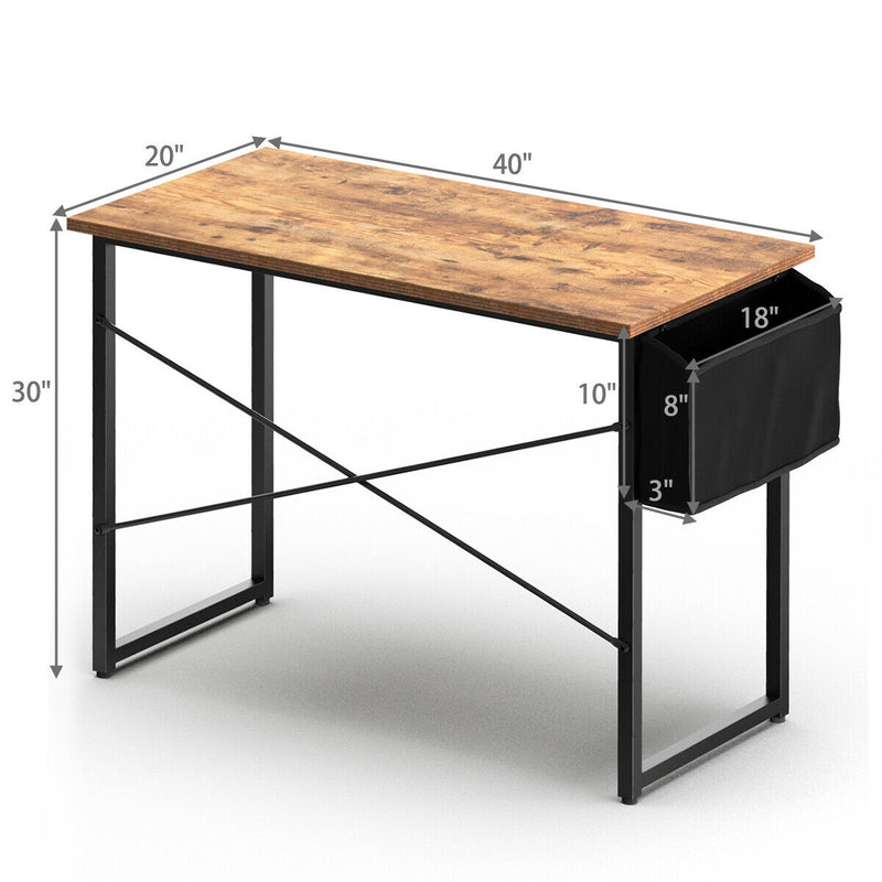 Modern Computer Desk with Storage Bag