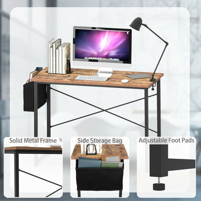 Modern Computer Desk with Storage Bag