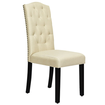 Set of 2 Tufted Upholstered Dining Chair