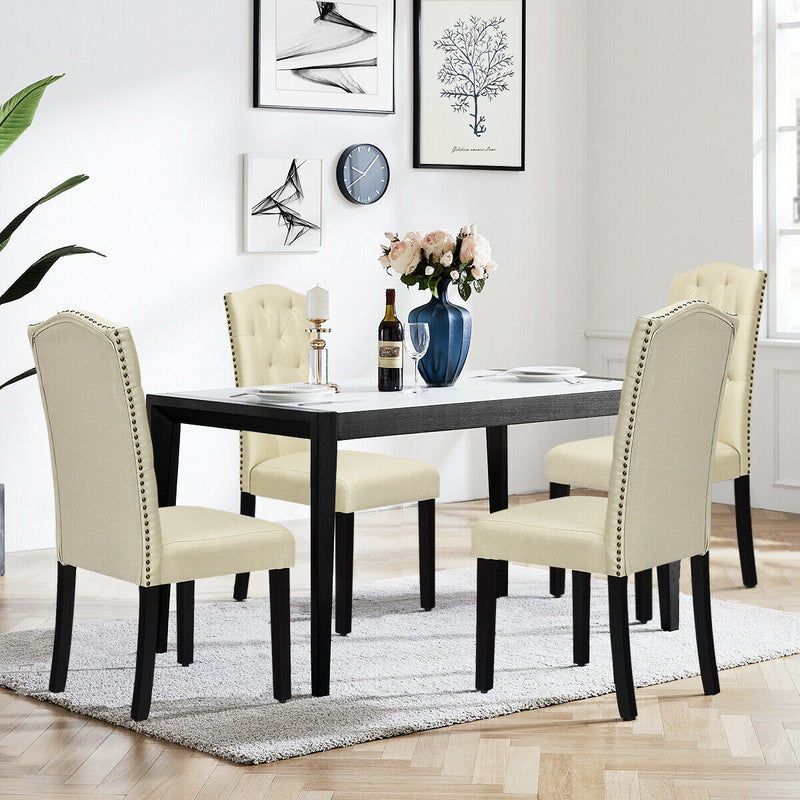 Set of 2 Tufted Upholstered Dining Chair