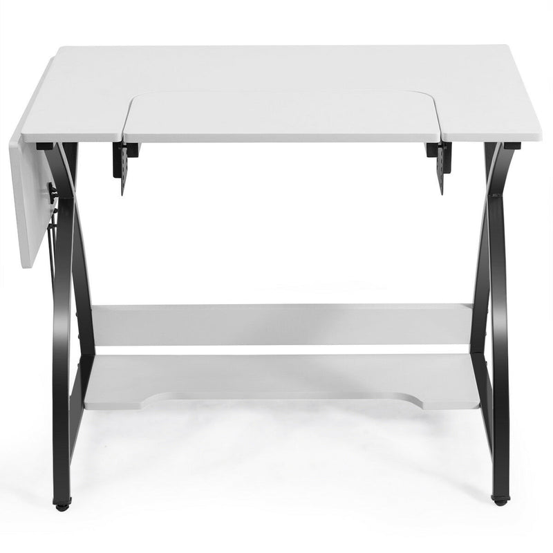 Sewing Craft Table Computer Desk with Adjustable Platform