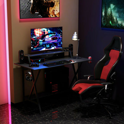 All-in-One Professional Gaming Desk with Cup and Headphone Holder