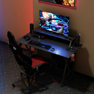 All-in-One Professional Gaming Desk with Cup and Headphone Holder