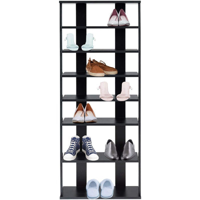 7-Tier Dual 14 Pair Shoe Rack Free Standing Concise Shelves Storage