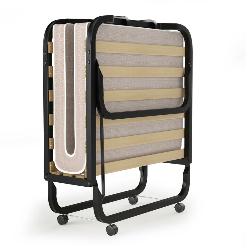 Rollaway Folding Bed with Memory Foam Mattress