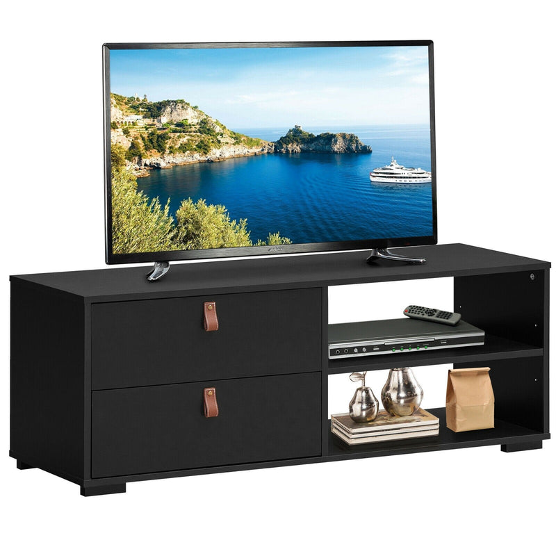 55" TV Stand with Adjustable Shelves and Drawers