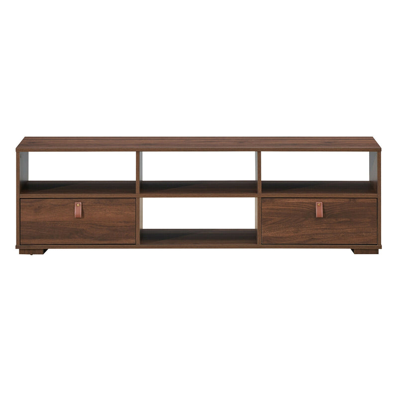 59" TV Stand with 2 Drawers and 4 Open Compartments