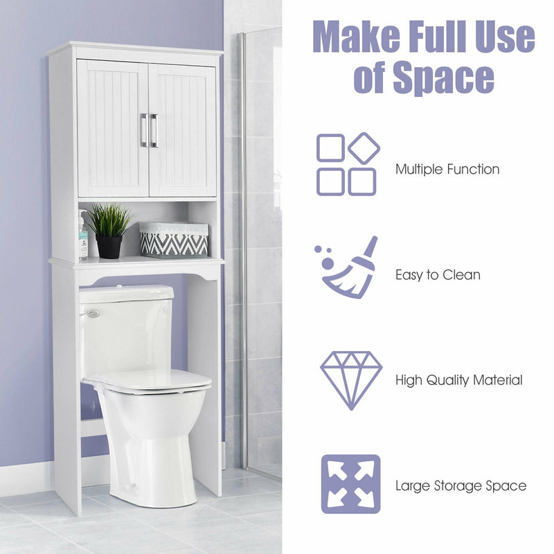 Over Toilet Space Saver Bathroom Organizer with Storage Cabinet