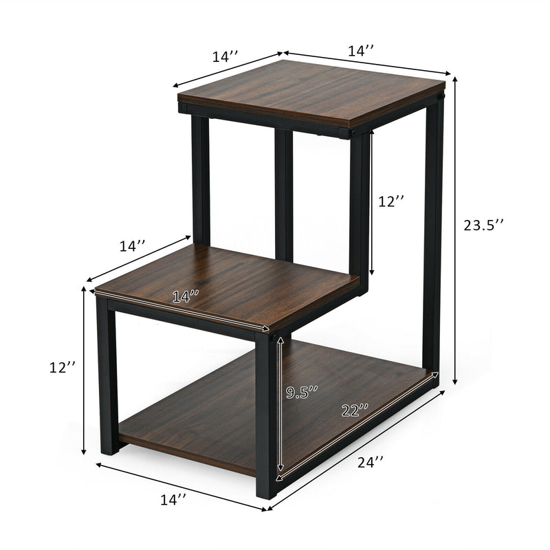 3-Tier End Table in Ladder-shape Design