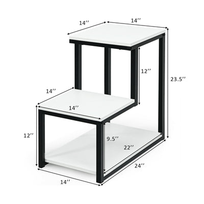 3-Tier End Table in Ladder-shape Design