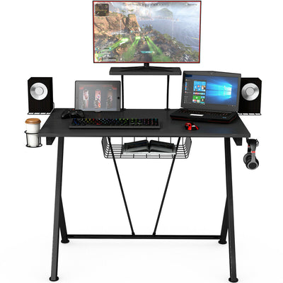 Multifunctional K-Shaped Gamer Desk with Display Support Plate