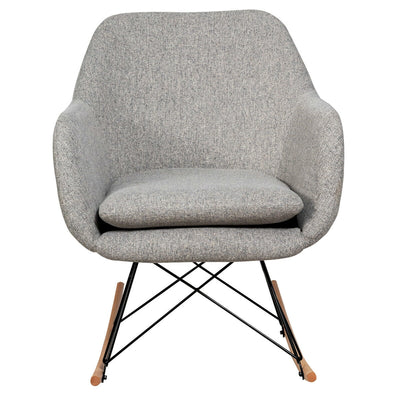 Accent Upholstered Fabric Rocking Armchair