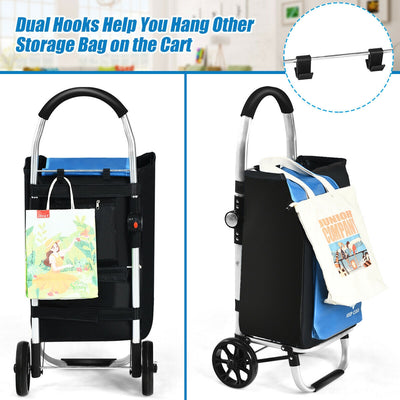 Folding Utility Shopping Trolley Cart with Removable Bag