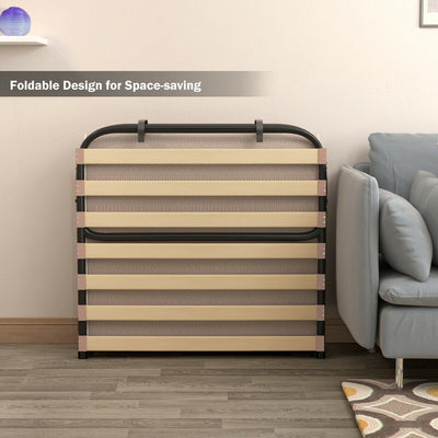 Folding Bed with Memory Foam Mattress Metal Guest Sleeper