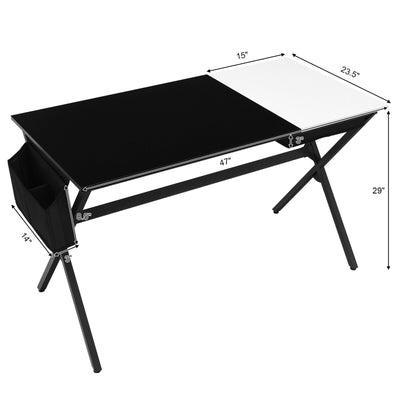 Writing Study Computer Desk with Drawer and Storage Bag