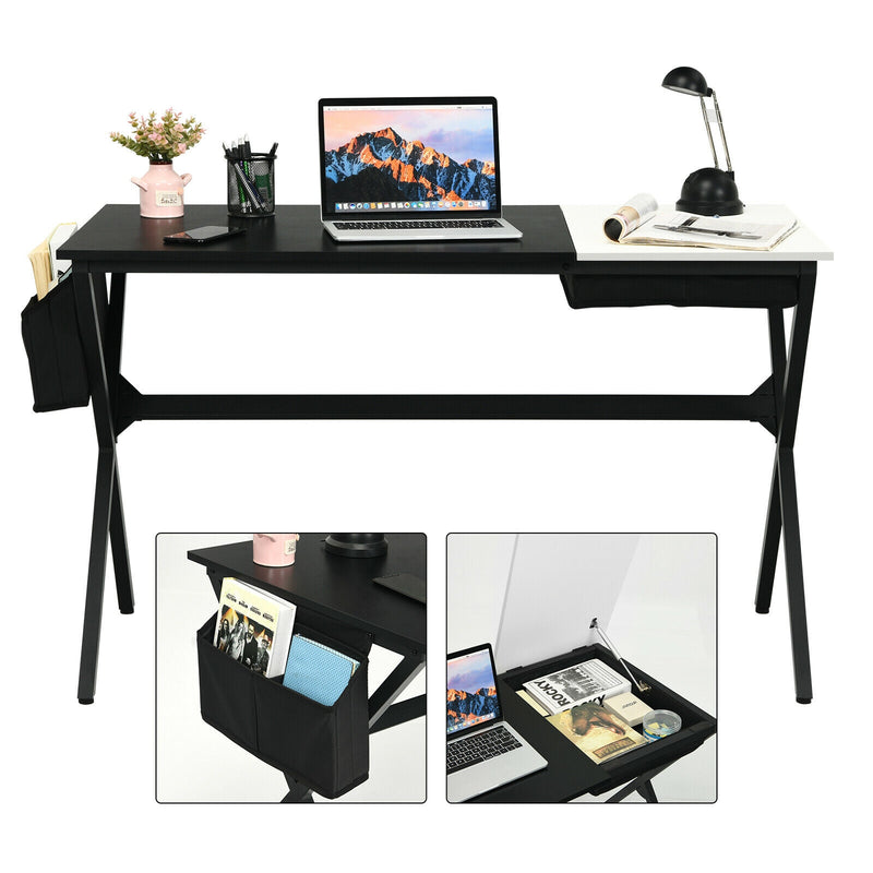 Writing Study Computer Desk with Drawer and Storage Bag