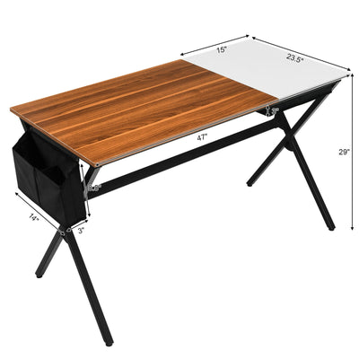 Writing Study Computer Desk with Drawer and Storage Bag