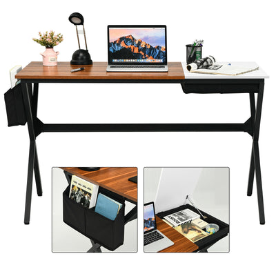 Writing Study Computer Desk with Drawer and Storage Bag