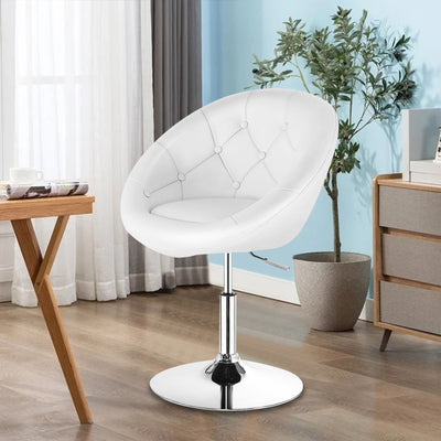 Adjustable Modern Swivel Round Tufted Chair