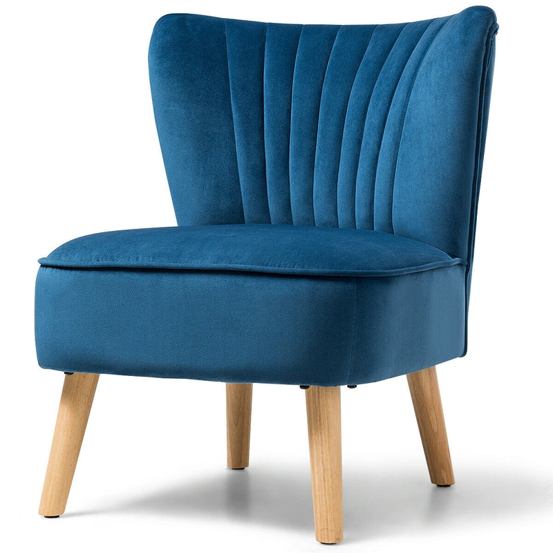 Armless Modern Velvet Leisure Chair