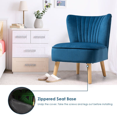 Armless Modern Velvet Leisure Chair