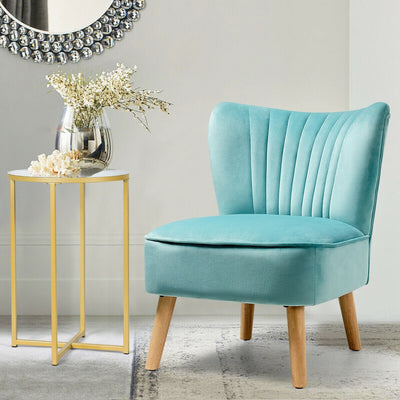 Armless Modern Velvet Leisure Chair