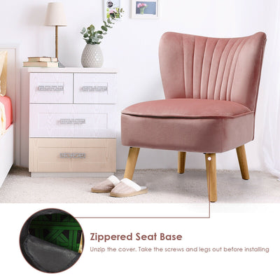 Armless Modern Velvet Leisure Chair