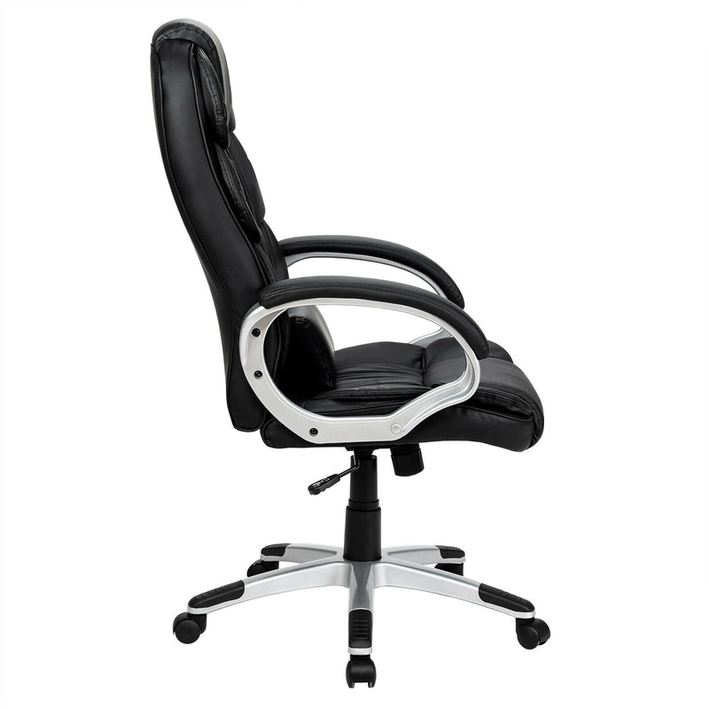 Ergonomic Swivel Office Task Chair with Lumbar Support and High Back