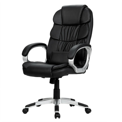 Ergonomic Swivel Office Task Chair with Lumbar Support and High Back